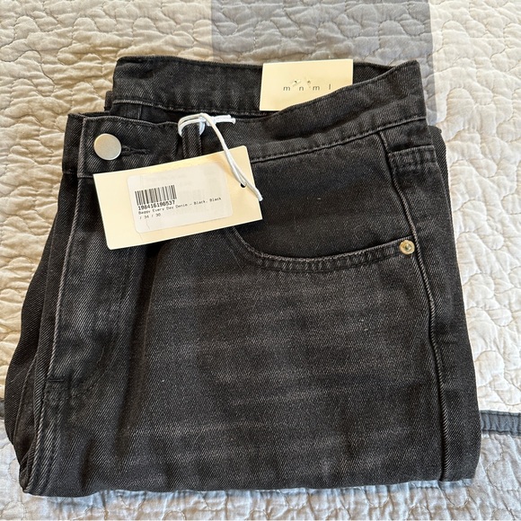MNML Other - Mnml baggy everyday jeans. New with tags. NWT. Vintage black. 34 x 30